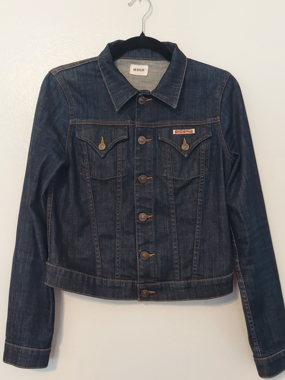 Hudson Jeans Women’s Dark Blue Denim Jacket Size Small